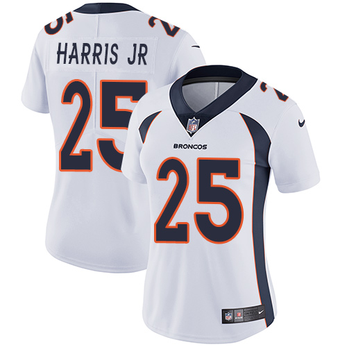 Nike Broncos #25 Chris Harris Jr White Women's Stitched NFL Vapor Untouchable Limited Jersey